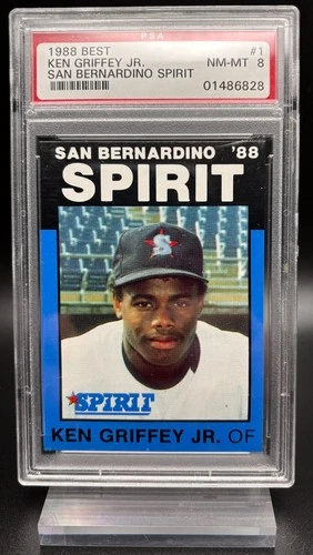 1988 Best San Bernardino Spirit KEN GRIFFEY JR. Rookie RC #1 PSA 8 NM-MT