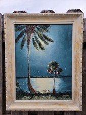 Willie Daniels, Florida Highwaymen, Oil On Masonite Painting