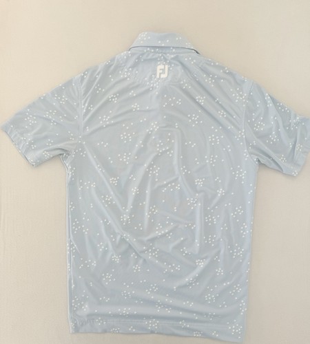 Camisa de golf FootJoy polo estampado de bandadas de pájaros manga logotipo grande azul cielo talla S - Imagen 3 de 4