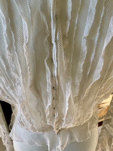 Antike transparente Bluse - spätviktorianisch / früh edwardianisch - S - Bild 9 von 18