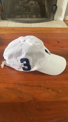 Polo Ralph Lauren White Navy Big Pony No. 3 Cotton Chino Adjustable Ball Cap Hat - Picture 2 of 10