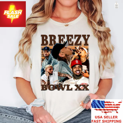 Chris Brown Breezy Bowl XX T-Shirt Album Merch Fan Geschenk Limited Edition