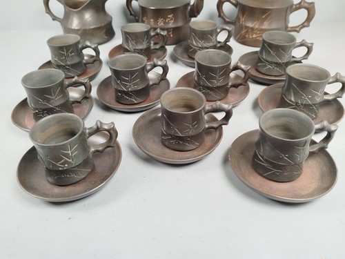 SERIVCE YIXING 25 Pièces Terre Cuite Asiatique Chinois Thé Théière Tasses G3 - Picture 2 of 24