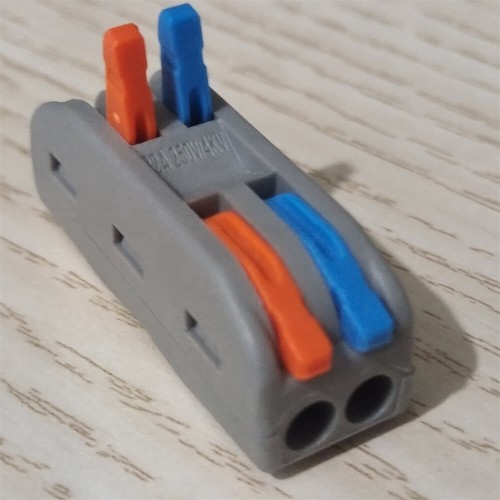 10pcs 2-Pole In-line Spring Lever Terminal Block 32A Electrical Wire Connectors - Picture 12 of 12