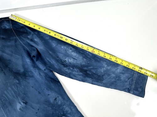 APC Shirt Men Large Blue Tie Dye Rue Madame Paris Button Up Cotton Graphic - Picture 8 of 15