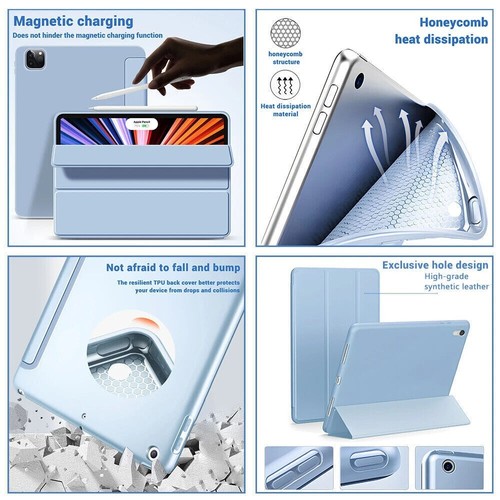 Smart Tablet Case For iPad Pro 11" 5th Gen Air 13 11/10/9/8/7th Gen Stand Cover - Picture 22 of 73