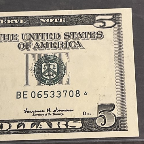 1999 $5 Five Dollar Star PCGS 64 PPQ Very Choice STAR Fr. 1986-E* SN BE06533708* - Picture 6 of 10