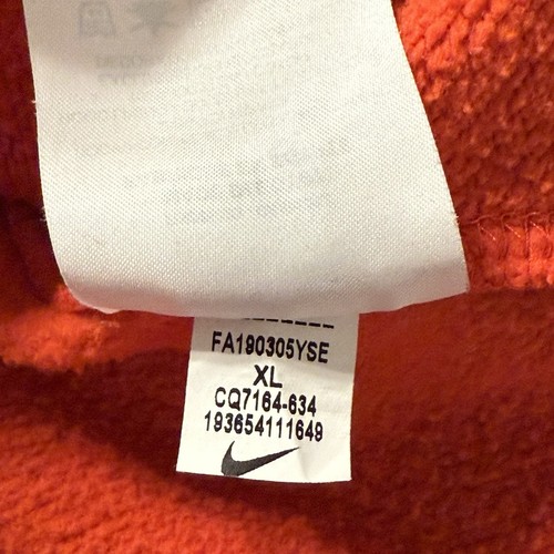 Nike Story Of Swoosh Fleece Hoodie Grafikdesign Sweatshirt Orange Herren XL LESEN - Bild 10 von 12