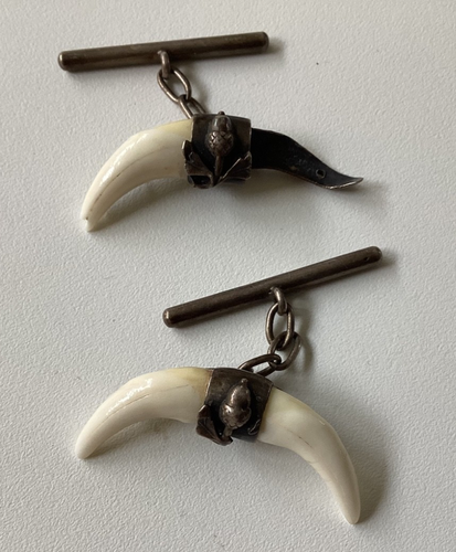 Konvolut Vintage Manschettenknöpfe Emaille Steine Goldfarben - Bild 11 von 14