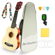 Soprano Ukulele 21 - Beginner Kit for Kids, Complete with Gig Bag, Strap, Tun...