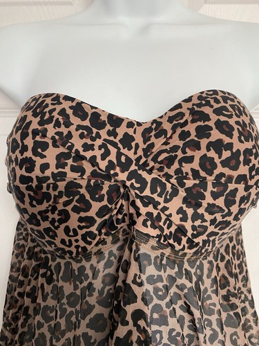 Women’s Kona Sol Bathing Suit Strapless Leopard Print Top Brand New - Bild 3 von 7