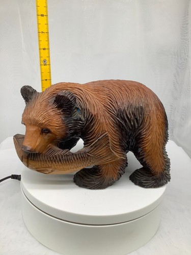 Japanese Clay Bell Ceramic Dorei Asian Antiques wood carvingBear7.8x4.3x4.7inch - Picture 2 of 12