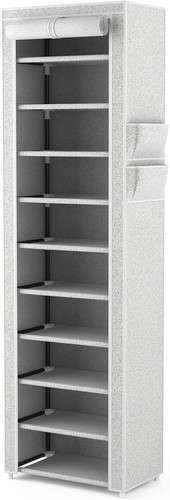 VTRIN Vertical Narrow Shoe Rack Organizer Tall 10 Tiers, Multi Color - Picture 8 of 8