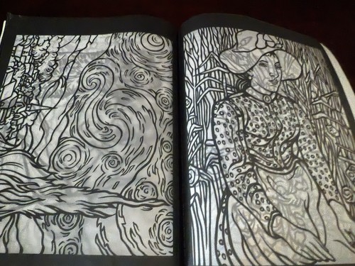 Dover Coloring Book Van High Stained Glass Marty Noble - Picture 3 of 6