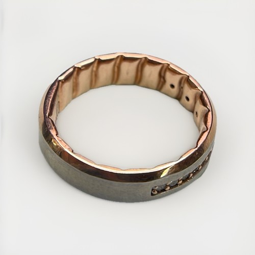 Robbin Brothers Rose Gold & W/g 14k Mens Wedding Band With DIA Sz 11 Ring 9.6g - Picture 14 of 16