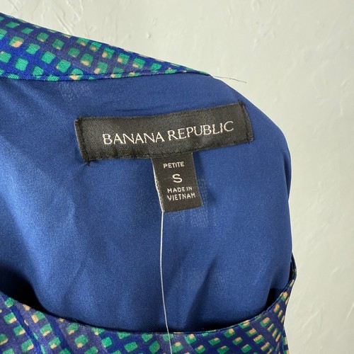 NUEVO Vestido para mujer Banana Republic pequeño maxi corbata poliéster fiesta profesional QQ24 - Imagen 9 de 10