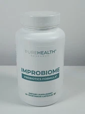 PureHealth Research ImproBiome Prebiotic Formula (90 Vegetarian Caps) New