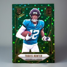 2025 Panini Donruss Elite NFL #114 Travis Hunter Green Disco RC Rookie Card