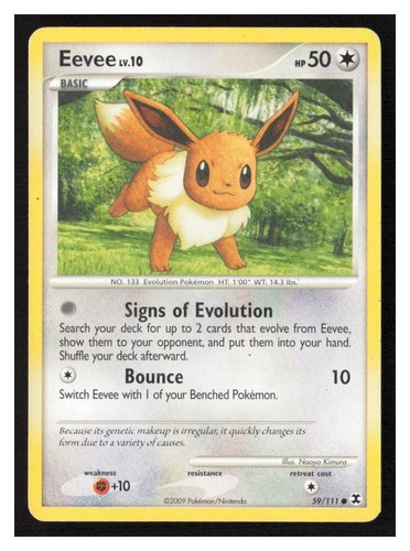 Eevee Rising Rivals #59/111 Pokemon Common - Picture 1 of 2
