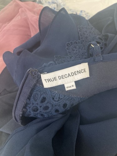 True Decadence Womens Navy Dress UK 8 Great Condition (M5/9) Wedding Occasion - Picture 7 of 12