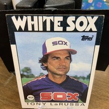 1986 Topps #531 Tony La Russa Chicago White Sox Baseball