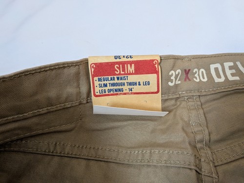 Devil-Dog Dungarees Twill Jeans Slim Fit Performance Stretch 5 Pocket Mens 32x30 - Picture 3 of 6