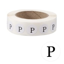 Inventory Label Sticker, 800 Pcs 0.5Inch Self-Adhesive Letter P , 1 Roll