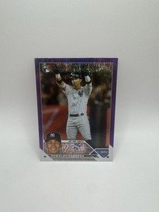 2023 Topps Series 2 Retail Purple Foil /799 Oswaldo Cabrera #487 Rookie RC