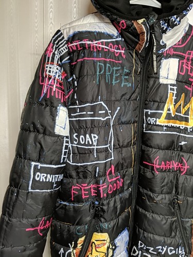 Member's Only Jean-Michel Basquiat Men Apparel Small Puffer Jacket Small Black S - Picture 8 of 16
