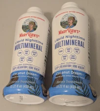 2x MaryRuth's Liquid Nighttime Multimineral Coconut Dream 15.22 fl oz, Exp 1/27