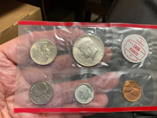 1964 US Proof Coin Set, Denver, Three Silver Coins including First Kennedy 50c