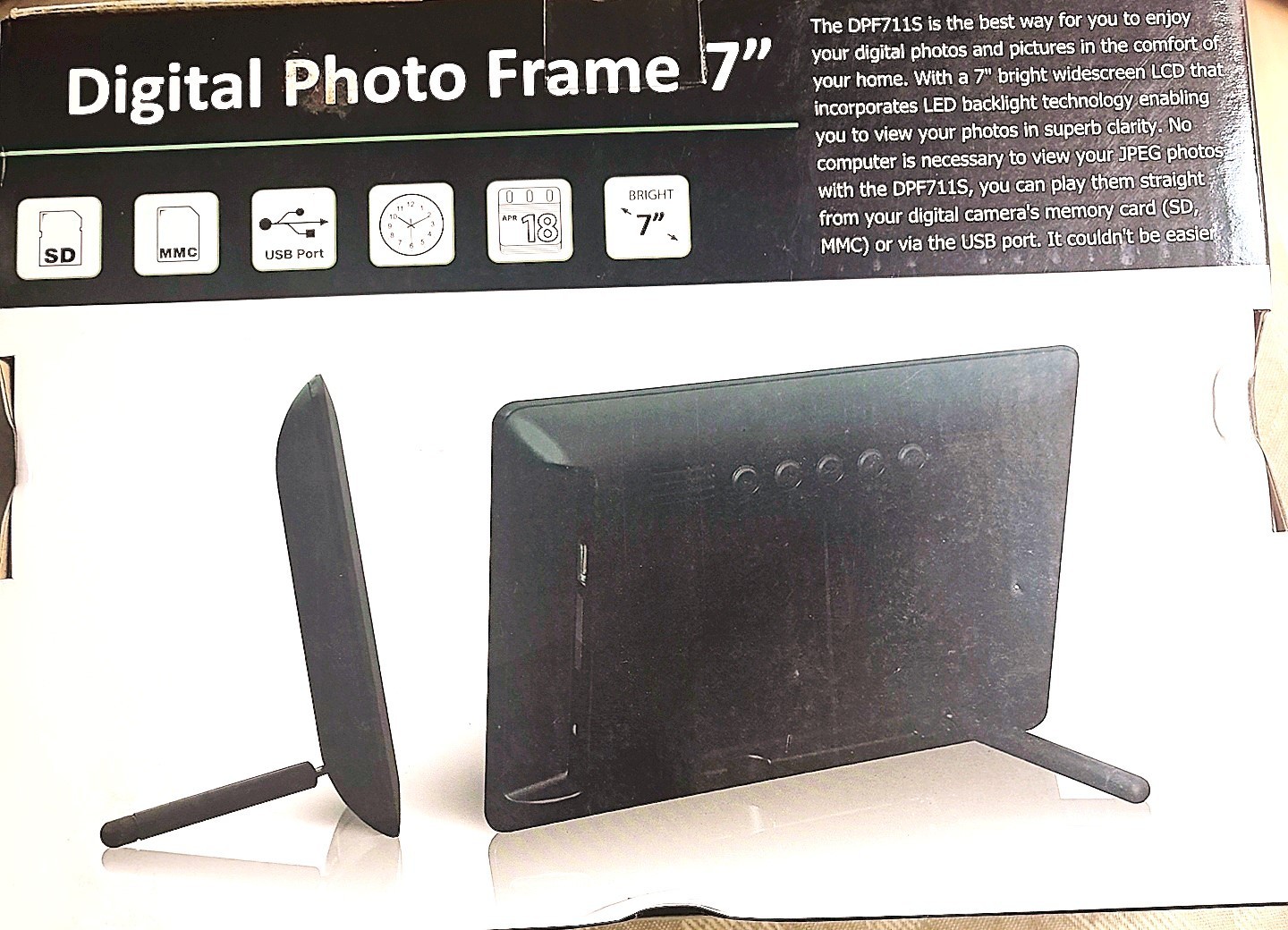 ASDA digital photo frame 7" DPF711S