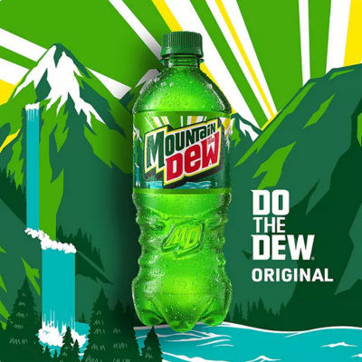 Mountain Dew Soda 16.9 fl oz Bottles 24 Pack Original Citrus Blast