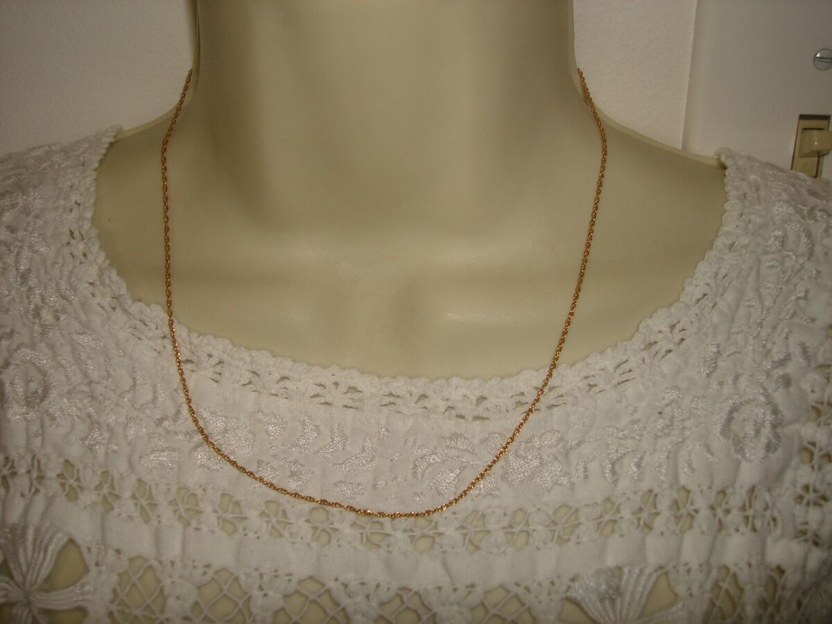 Vintage delicate gold necklace discount
