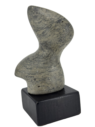 SCULTURA pietra biomorfa astratta vintage FIRMATA "DIK" moderna MCM oscillante ART - Foto 3 di 16