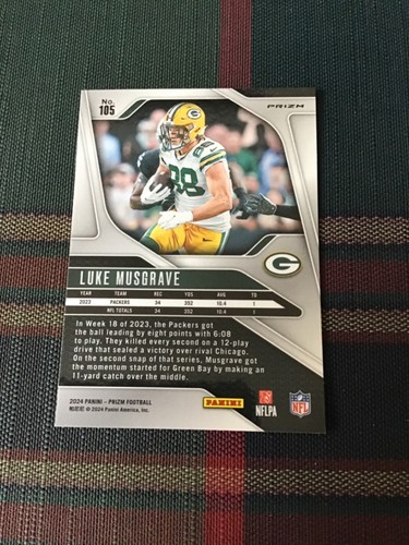 2024 Prizm Luke Musgrave Neon Green Pulsar #105 NMMT Free Shipping - Picture 2 of 2
