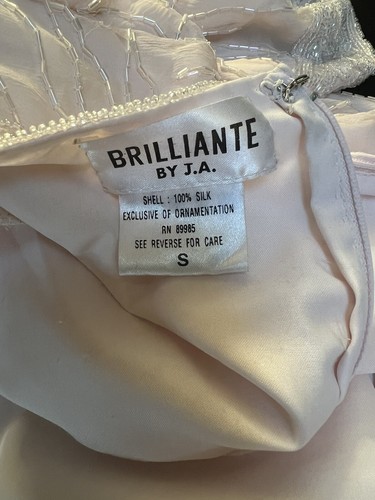 Vestido de Colección Brillante de JA Talla S Rosa Lentejuelas Seda Cuentas Formal Cóctel Fiesta - Imagen 7 de 7