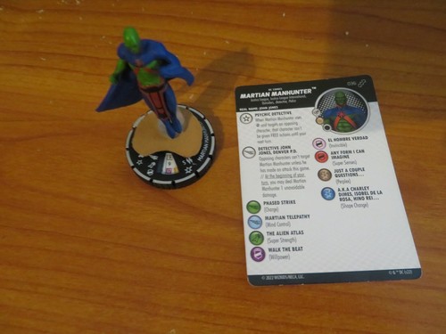 DC HEROCLIX BATMAN TEAM UP RARE MARTIAN MANHUNTER 036 WITH CARD