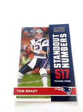 2017 Score Football Tom Brady Standout Numbers Insert #5 Future HOF NM-MT