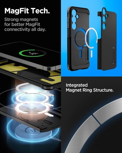 Custodia telefono Spigen [Tough Armor (MagFit)] per Galaxy S24 FE | Compatibile MagSafe - Foto 4 di 13