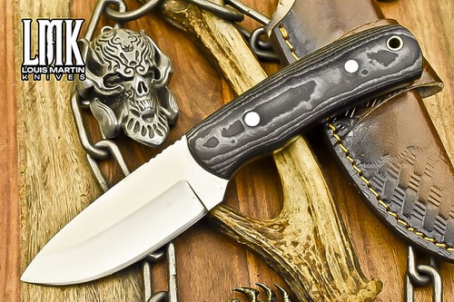 LMK Custom Forged Skinner Knife 440C Steel Micarta Camping Rare - Picture 2 of 9
