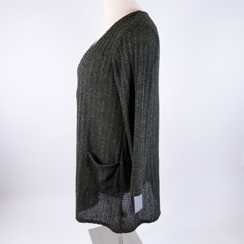 New Forgotten Grace Long Sleeve Duster Cardigan Olive Green Size 2X - Picture 7 of 10