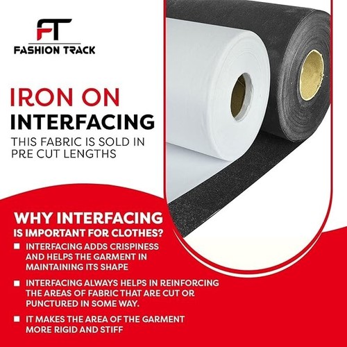 Fashion Track Iron On Fusible Interfacing for Sewing Medium Weight 36 x 36" - Picture 1 of 6