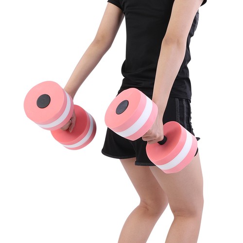 (Pink)1 Pair Water Float Bodybuilding Training Fitness Yoga Dumbbell Barbel CH - Picture 8 of 10