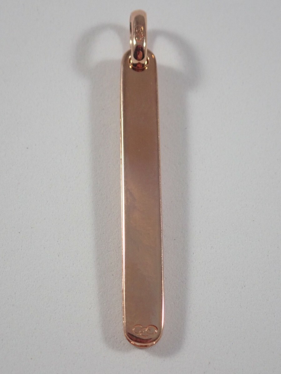 LINKS OF LONDON 925 STERLING SILVER 18K RGV NARRATIVE LONG BLANK