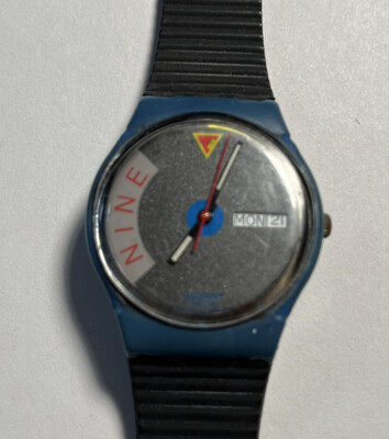 1989 Vintage Swatch Watch GS701 Blue Jet Great Condition | eBay
