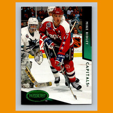 Mike Ridley #218 1993 Parkhurst Emerald Ice Washington Capitals Hockey Card NHL