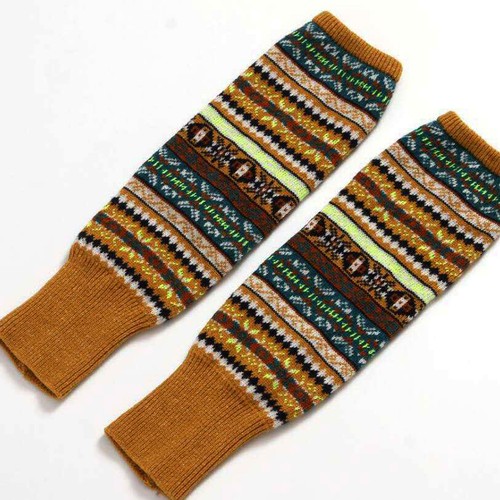 Bohemio Medio Culf Calentadores Invierno Calcetines Vacaciones Punto Leggings - Imagen 15 de 16