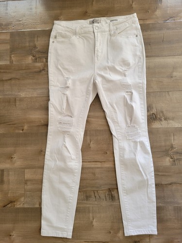 Judy Blue Skinny Fit White Denim Hose Jeans Damen 13 31 Distressed JB84231 - Bild 1 von 10