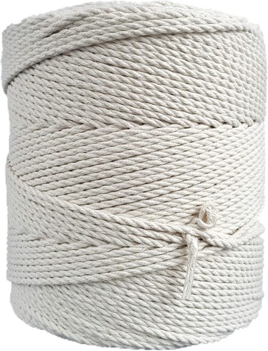 Cuerda de macramé 100 % algodón natural - 3 mm de grosor, ideal para perchas de plantas y más - Imagen 3 de 11